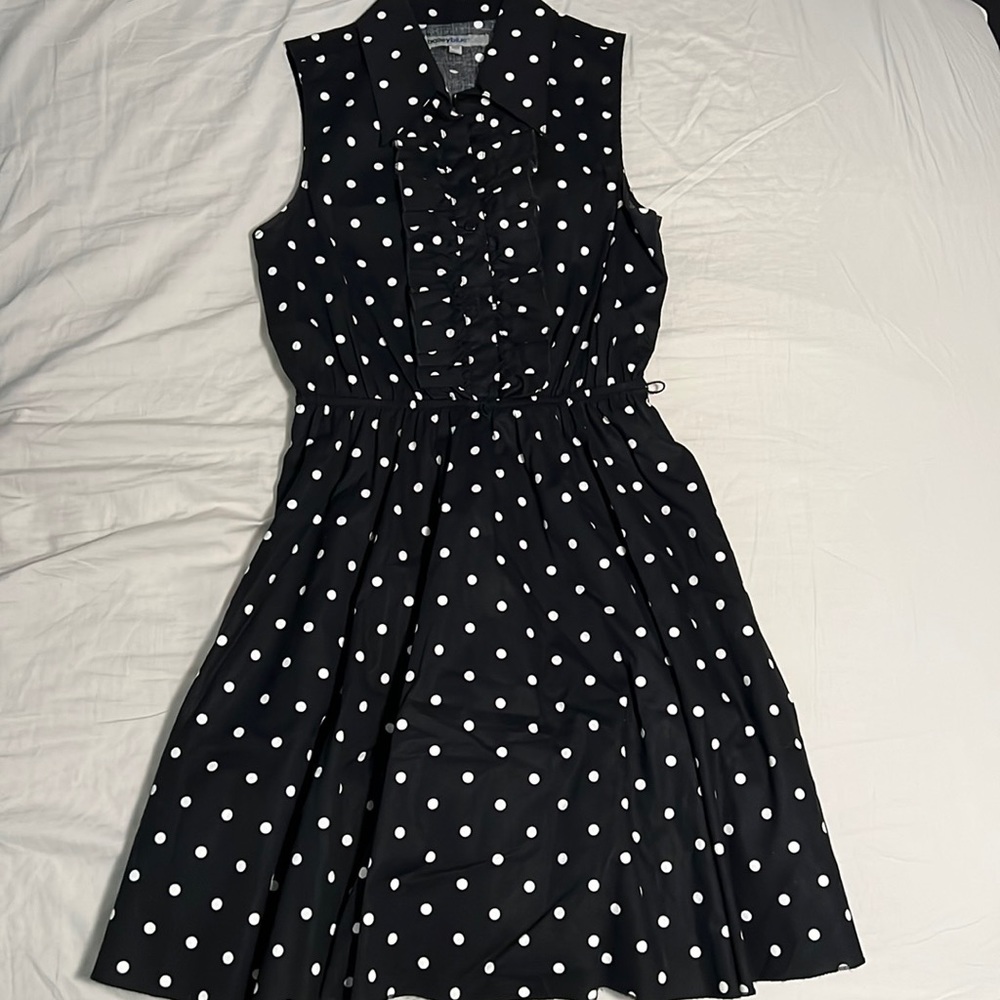 Polka-Dot Flare Dress